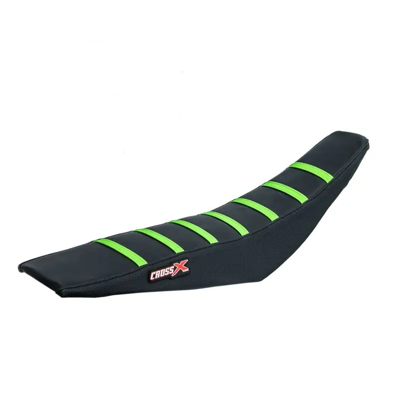 Szuper akció HOUSSE DE SELLE KAWASAKI KX 85-100 TOP BLACK- SIDE BLACK-STRIPES GREEN