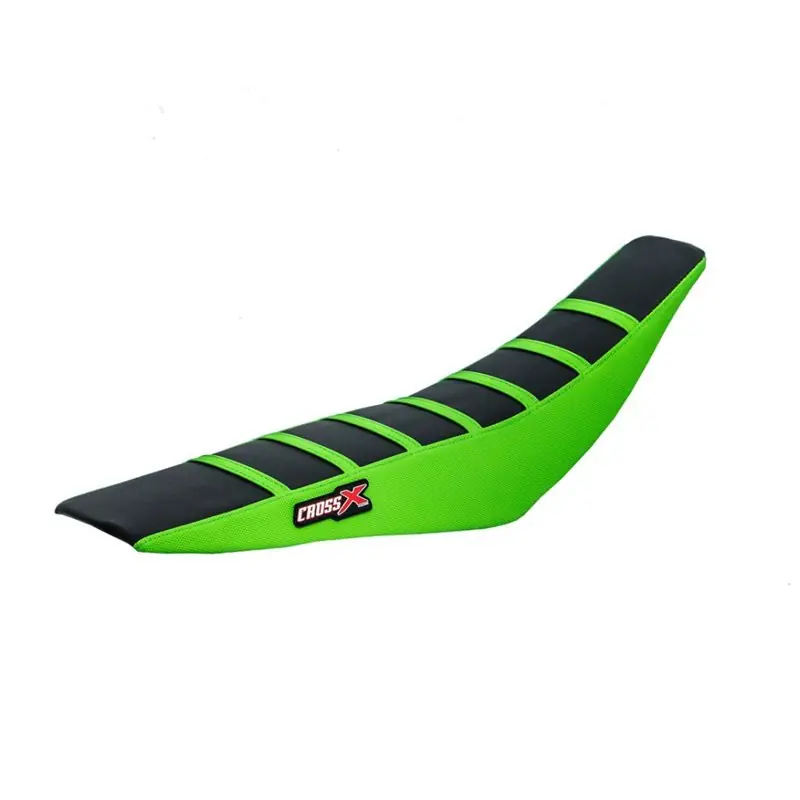 Rendeld meg most HOUSSE DE SELLE KAWASAKI KFX 250/450 2021 - 2023 TOP BLACK- SIDE GREEN-STRIPES GREEN