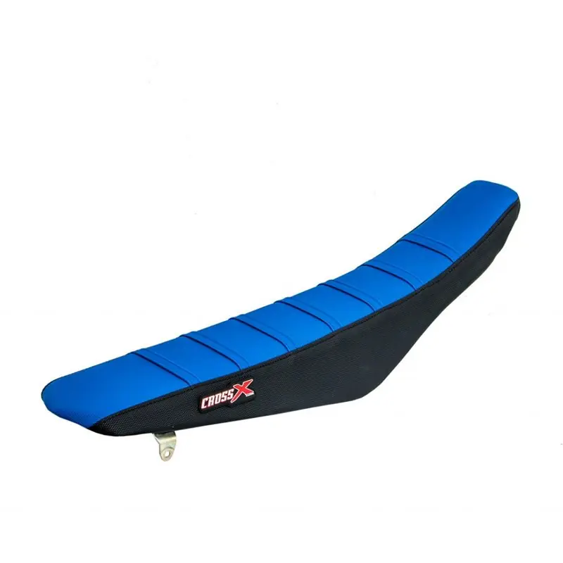 Outlet HOUSSE DE SELLE SUZUKI RM 125-250 - TOP BLUE- SIDE BLACK-STRIPES BLUE