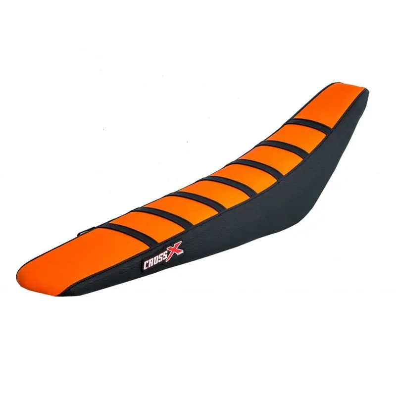 Legnépszerűbb HOUSSE DE SELLE KTM SXF-SX , XC , EXC - TOP ORANGE- SIDE BLACK-STRIPES BLACK