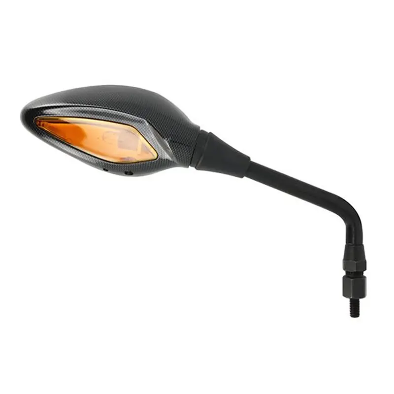 Rétroviseur universel avec clignotant - M8 + M10 - look carbone - droit Szuper ajánlat