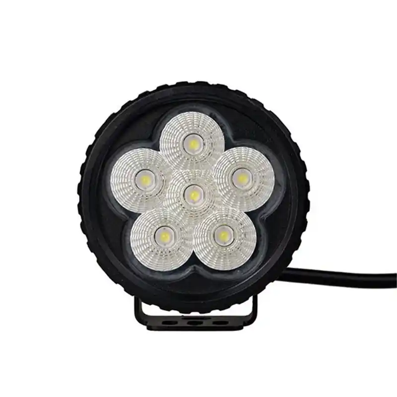 Outlet Projecteur rond 6 LEDs noir