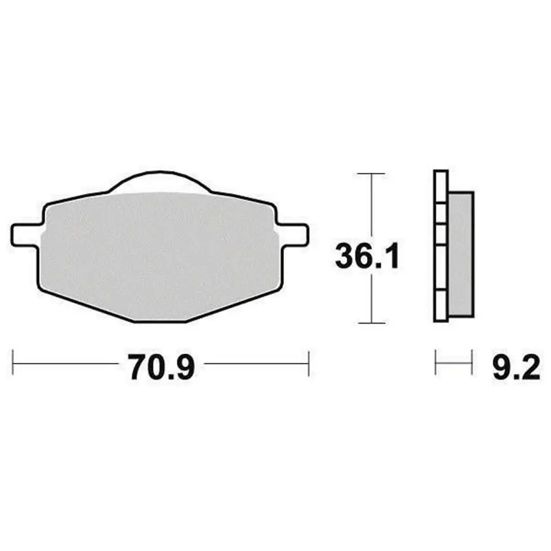 Prémium Plaquette de frein Organique Eco-Friction Route - R90