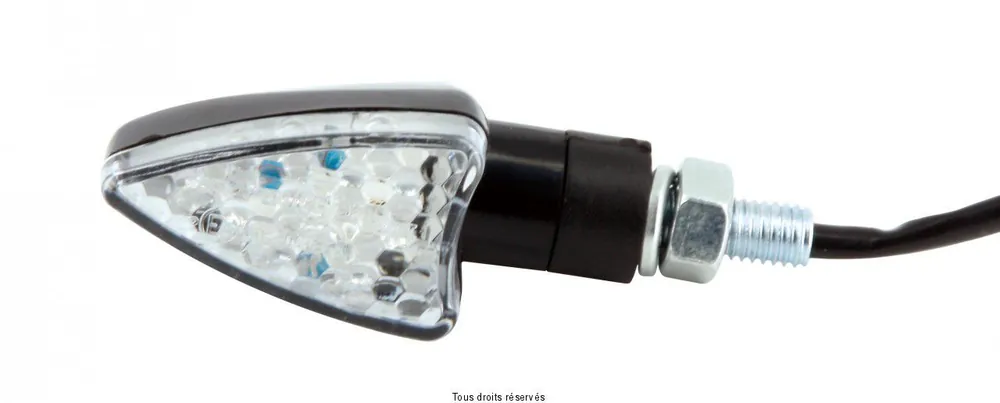 Paire de Mini Cligno LED C.E Triangle Noir 60 x 25 mm Homologués C.E Szuper akció
