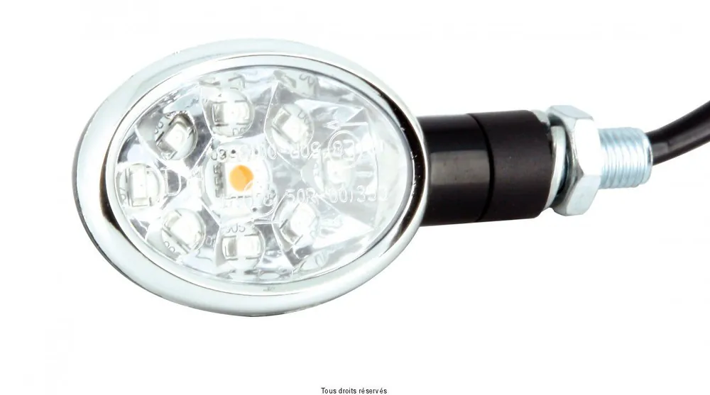 Szezonális akció Paire de Mini Cligno LED C.E Ovale Noir 75 x 40 mm Homologués C.E