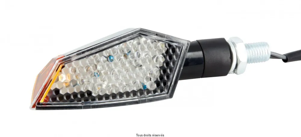 Paire de Mini Cligno LED C.E + Led Latérales - 100 x 35 mm Noirs - Homologués C.E Újdonság