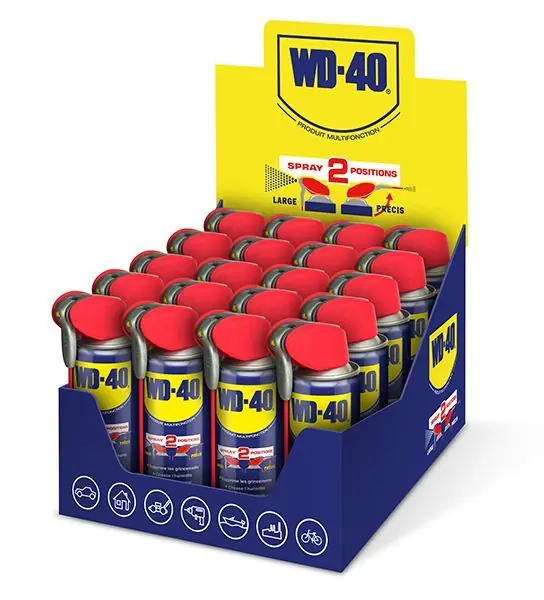 Akciós ár WD-40 200ml Double SPRAY * 20 Vendu à l‘ unité Support de vente offert par 20