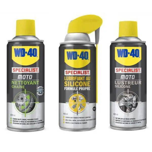 Különleges ajánlat WD-40 Specialist Moto Tripack Vendu à l‘ unité Kit de 3 SPRAYS
