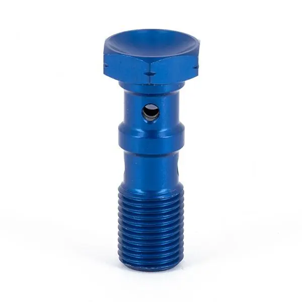 Vis Banjo Double Acier M10x100 Bleu Ne maradj le