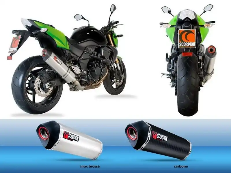 Utolsó esély Silencieux Scorpion Serket Droit Carbone Kawasaki Z750 2007-2012