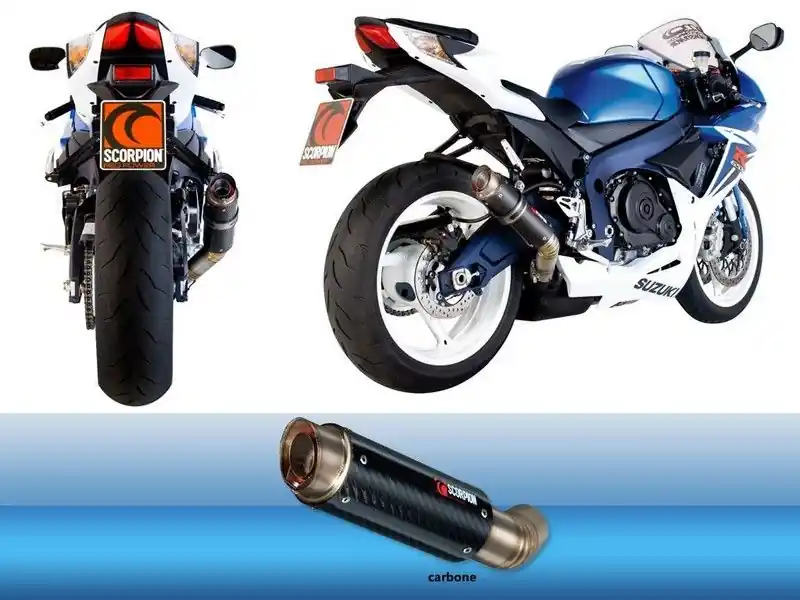 Silencieux Scorpion RP-1 GP Carbone et casquette titane Suzuki 600 et 750 GSXR 2011-2017 Szuper ajánlat
